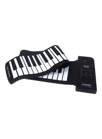 61 Keys Silicon Flexible Roll Up Electronic Piano Keyboard with USB Port and Loud Speaker