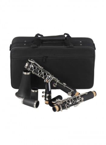 Flat Clarinet Bakelite Key Instrument With Case