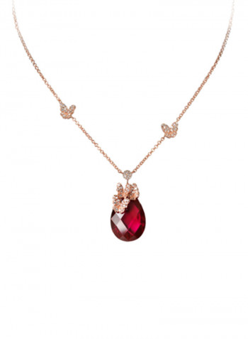 925 Sterling Silver Synthetic Stone Necklace