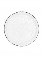 Infinity Decorative Glass Tray Pearl White 35centimeter