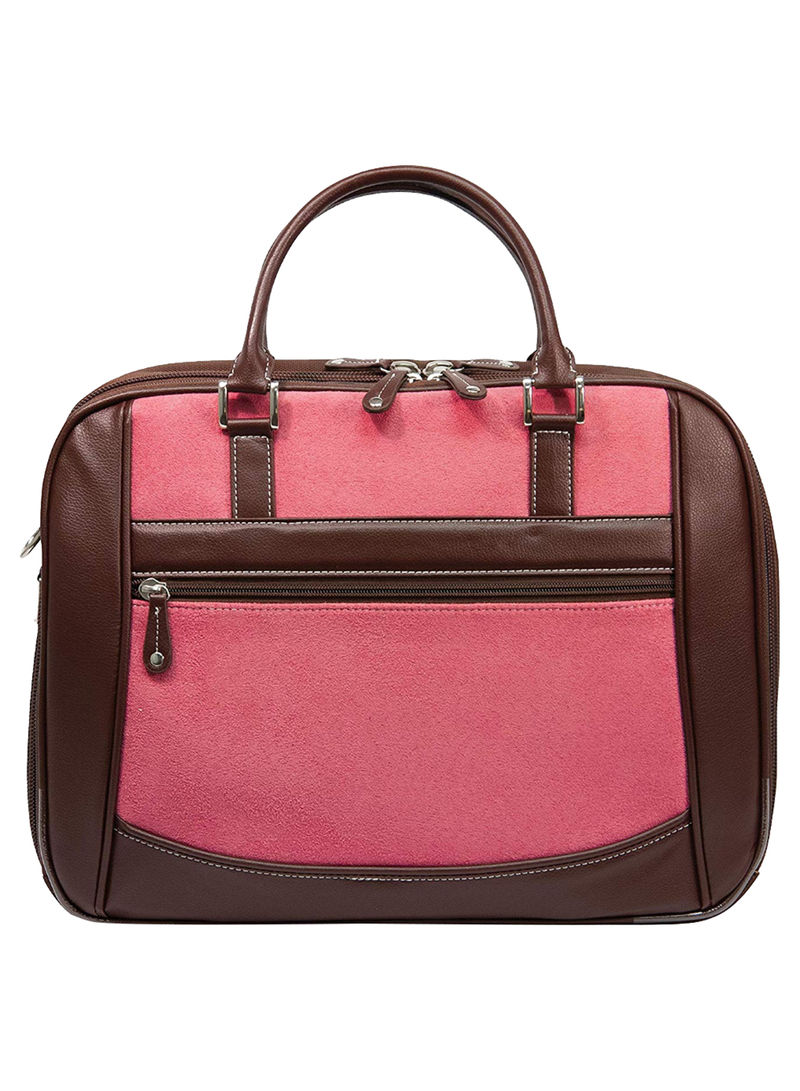 Checkpoint Friendly Notebook Briefcase For 15.6-Inch Brown/Pink