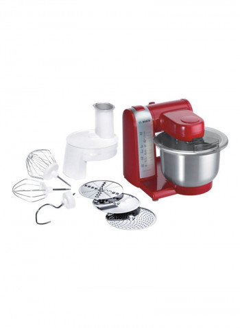 Stainless Steel Kitchen Machine 3.9 لتر 600 وات MUM48R1GB أحمر