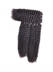 3-Piece Afro Kinky Curly Hair Extensions Bundles Black
