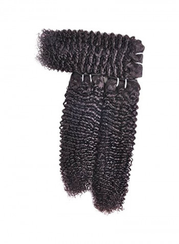 3-Piece Afro Kinky Curly Hair Extensions Bundles Black