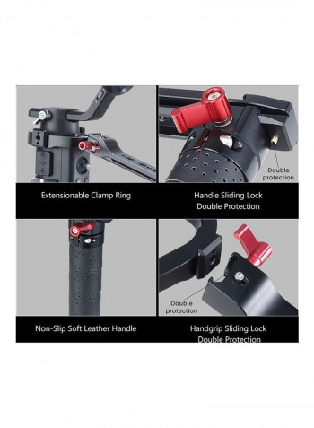 DH13 Professinal Video Camera Dual Handle Grip Black