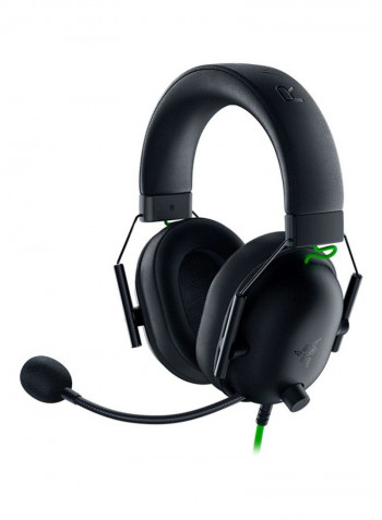 Shark V2 Wired Over-Ear Gaming Headphones With Mic Black