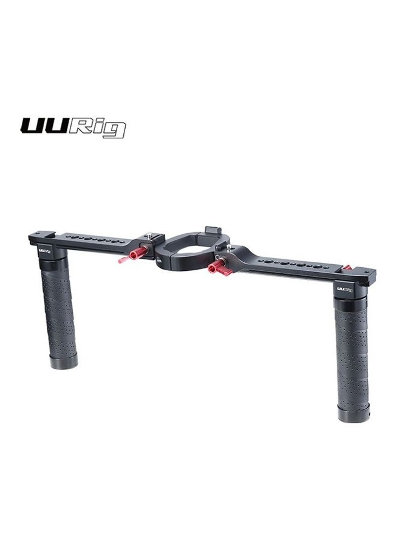 DH13 Professinal Video Accessories Dual Handle Grip for Handheld Stabilizer Black