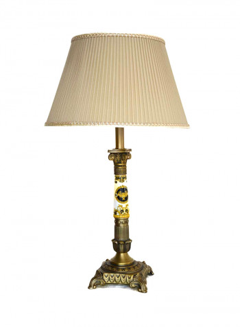 Ceramic Table Lamp Gold/Beige 70 X 41centimeter
