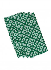 4-Piece Polyester Printed Napkin Green 19x19x19inch