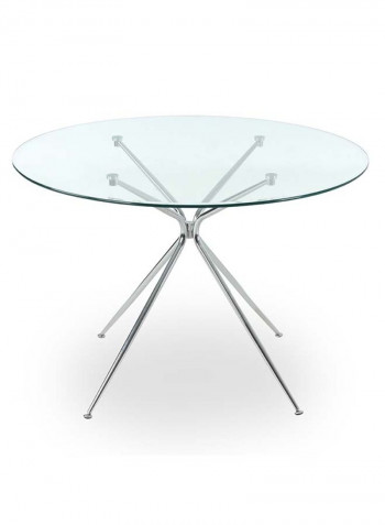 Toshika Dining Table Silver 110 x 110 x 75cm