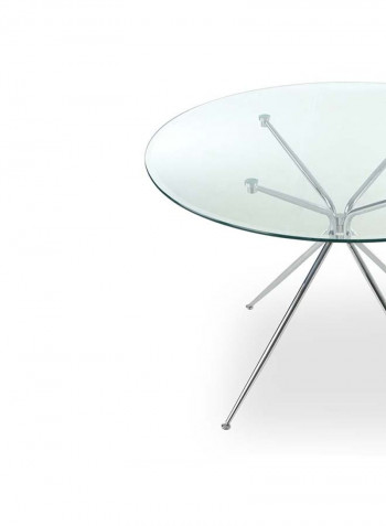 Toshika Dining Table Silver 110 x 110 x 75cm