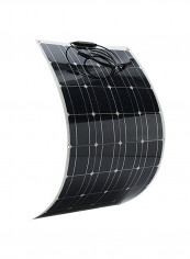 100W Solar Panel For Battery Charging Black