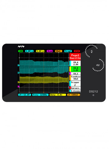 Portable Mini Digital Oscilloscope Black