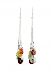 925 Sterling Silver Rainbow Moonstone Waterfall Earrings