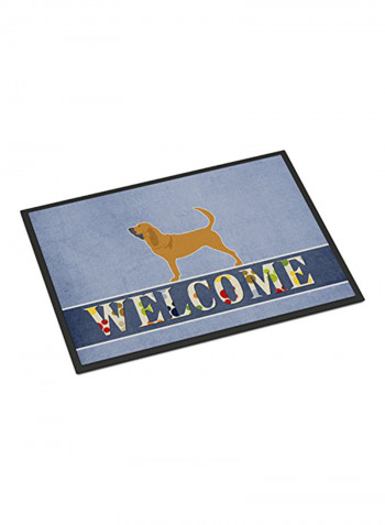 Bloodhound Welcome Printed Doormat Multicolour 18x27x0.25inch