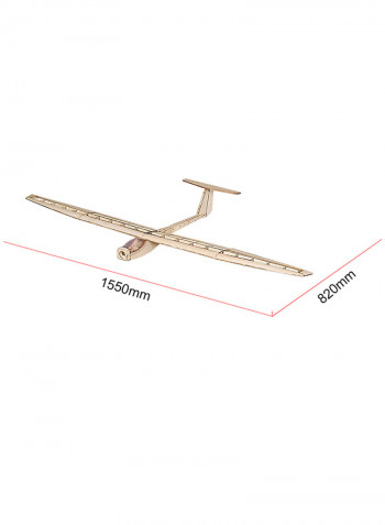 Dancing Wings Hobby F1504 Balsa RC Airplane With Brushless Motor ESC Servo 60x14x8centimeter