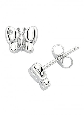 925 Sterling Silver Butterfly Stud Earrings