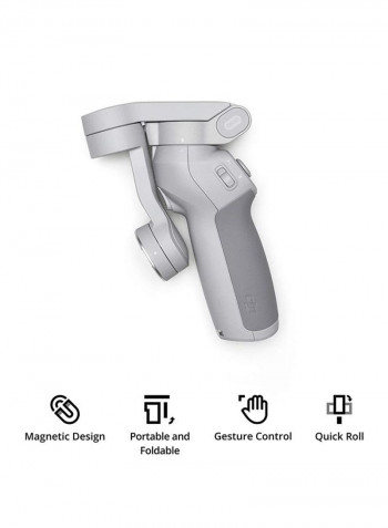 DJI OM 4 - Handheld 3-Axis Smartphone Gimbal Stabilizer With Grip Tripod Vlog YouTube Live Video Grey