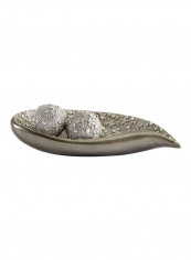 Decorative Bowl With Spheres Grey 19.75x5x.5x5.5inch
