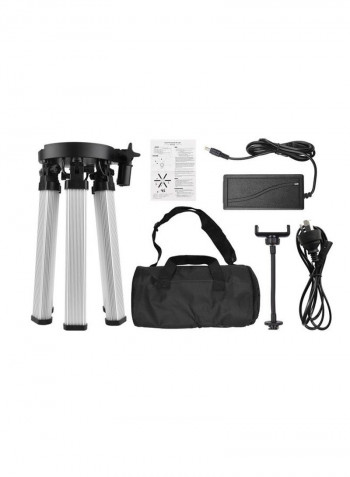 Foldable 6 Tubes Stick Light with Phone Holder for Photography Black/White