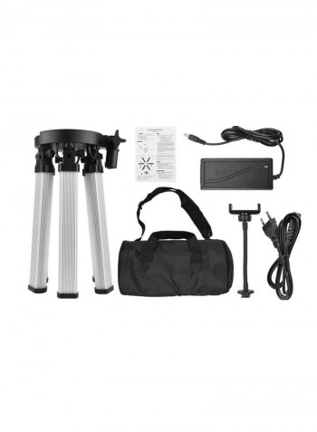 Foldable 6 Tubes Stick Light with Phone Holder for Photography Black/White