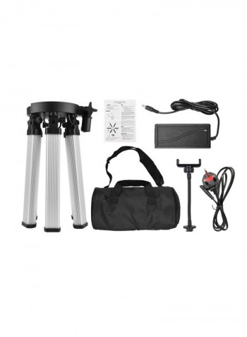 Foldable 6 Tubes Stick Light with Phone Holder for Photography Black/White