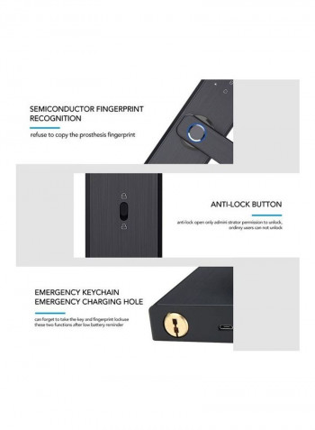 Electronic Door Lock Black