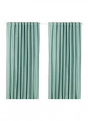2-Piece Window Curtain Set Green 145x300centimeter