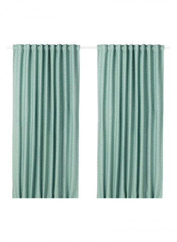 2-Piece Window Curtain Set Green 145x300centimeter