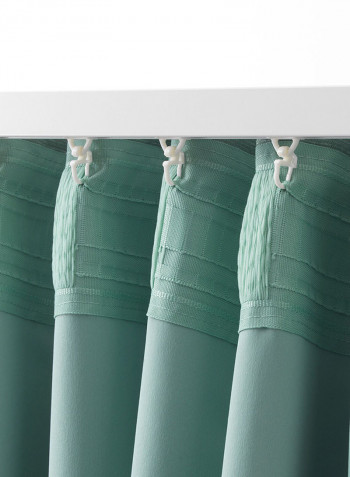 2-Piece Window Curtain Set Green 145x300centimeter