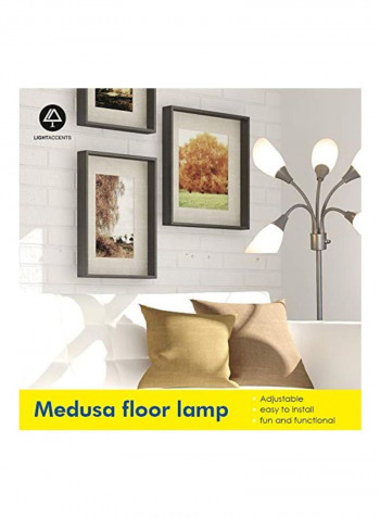 5-Piece Floor Lamp With White Acrylic Shades White 16x16x68.9inch