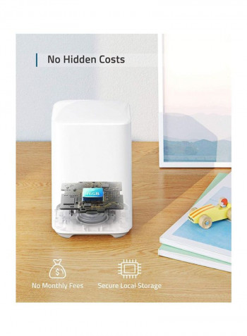 Wireless Home Security Add-On Camera White/Grey