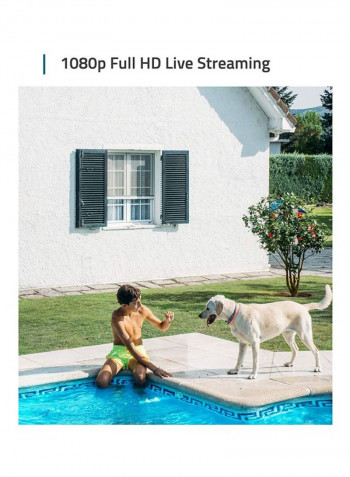 Wireless Home Security Add-On Camera White/Grey