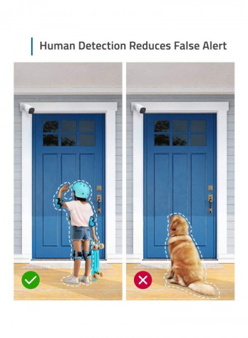 Wireless Home Security Add-On Camera White/Grey
