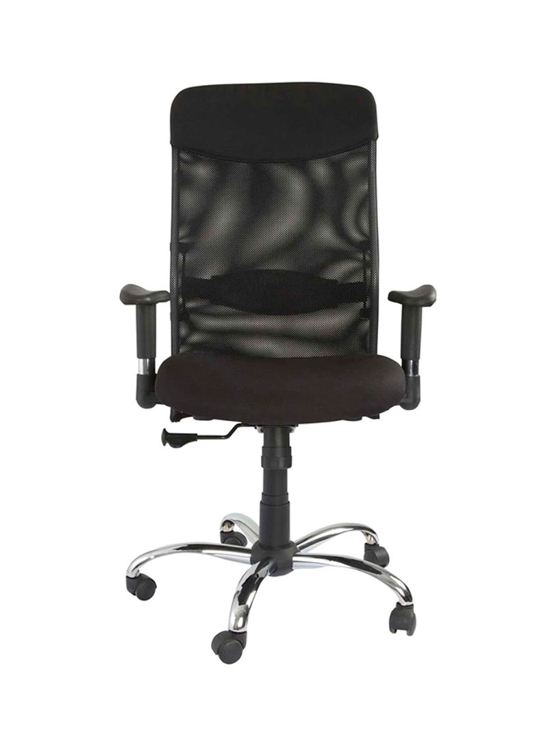 Mia Ergonomic Mesh High Back Desk Chair Black/Silver 51x119.5x47centimeter