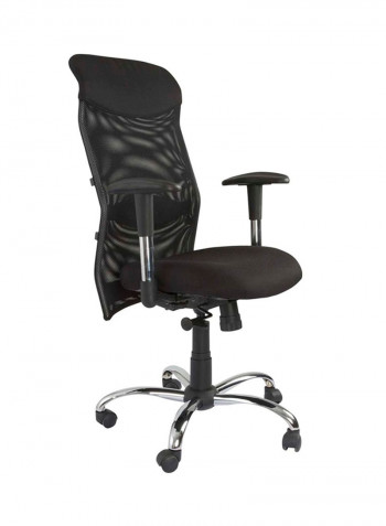 Mia Ergonomic Mesh High Back Desk Chair Black/Silver 51x119.5x47centimeter