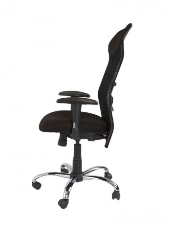 Mia Ergonomic Mesh High Back Desk Chair Black/Silver 51x119.5x47centimeter