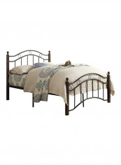 Queen Wooden Steel Bed With Medicated Mattress Multicolour 150x190centimeter