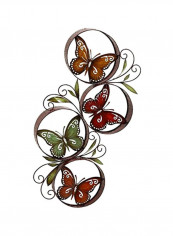 Metal Butterfly Wall Decor Red/Green