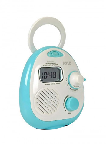Mini Portable Hanging Bathroom AM System PSR16BT White/Blue