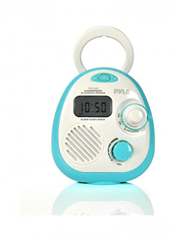 Mini Portable Hanging Bathroom AM System PSR16BT White/Blue