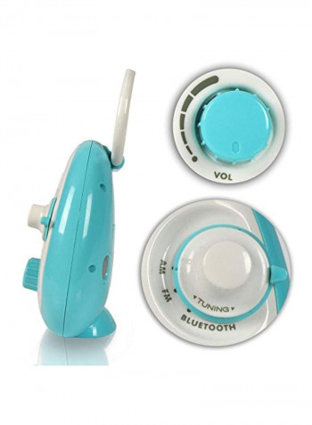 Mini Portable Hanging Bathroom AM System PSR16BT White/Blue