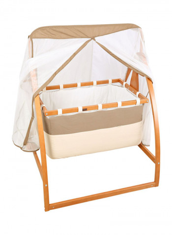 Swing Crib Cradle With Soft Cushion