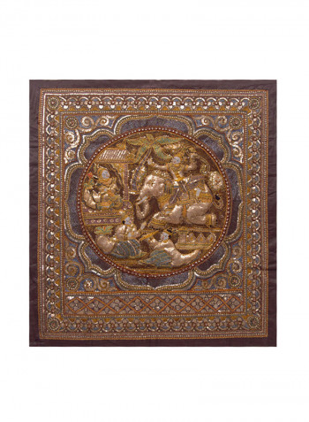 Burmese Wall Hanging Golden 100X100centimeter