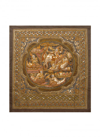 Burmese Wall Hanging Golden 100X100centimeter