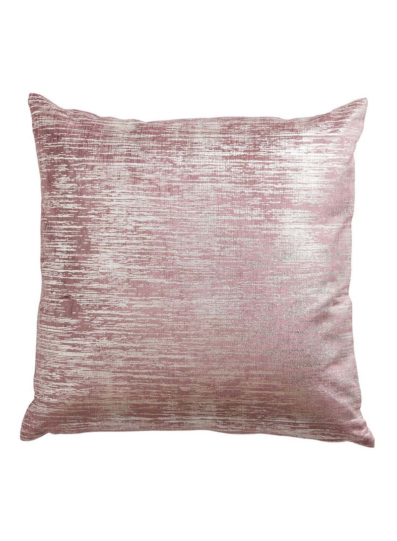 Metallic Design Throw Pillow Pink/White 20 x 20inch