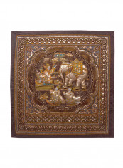 Printed Tapestry Wall Hanging Brown 100X100centimeter