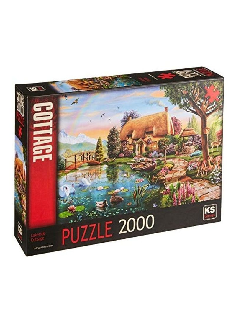 2000-Piece Lakeside Cottage Jigsaw Puzzle Set