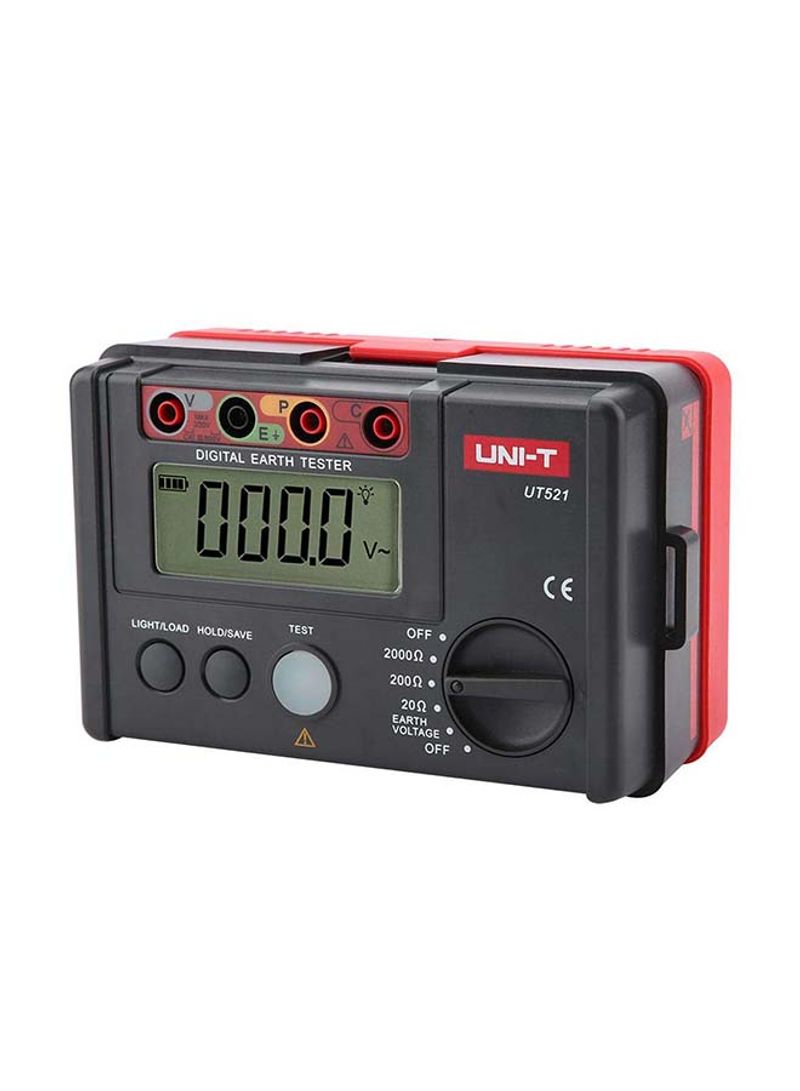 Digital Earth Tester Red/Black 160X100X70.5millimeter