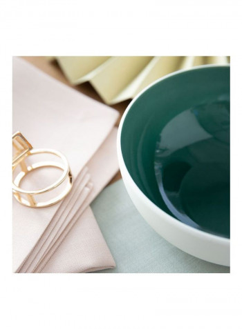 4-Piece It's My Match Uni Bowl Set White/Green 850ml